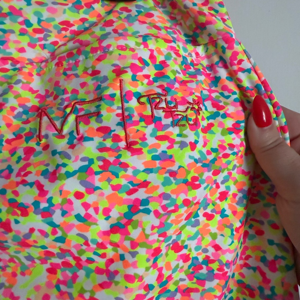 Tzu Tzu Neon Confetti Print Mini Skirt - Picture 5 of 5